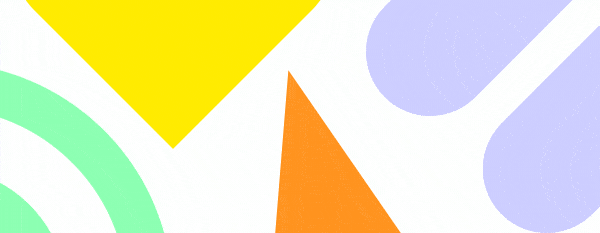 Animation av geometriska symboler i rörelse