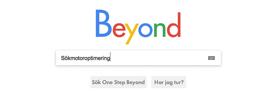 Googles startsida ersatt med Beyond-element