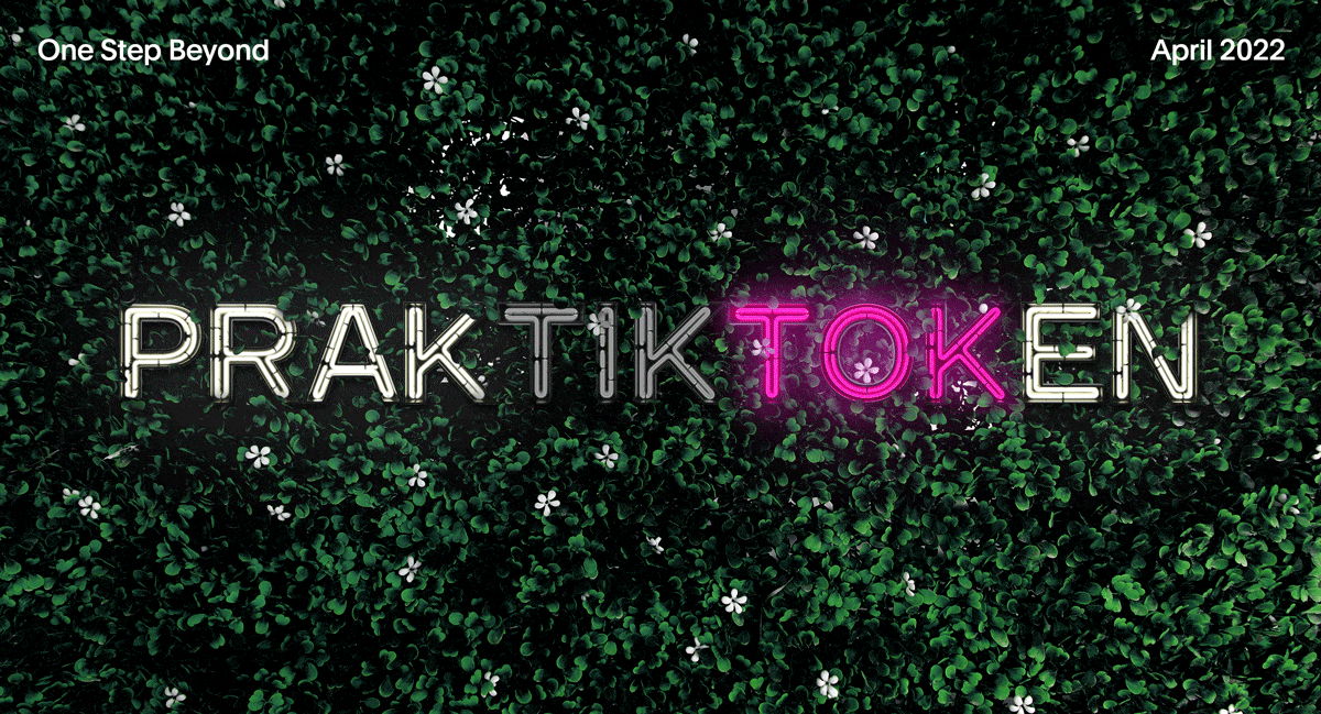 "praktiktoken" utskrivet med tiktok animerat inne i ordet