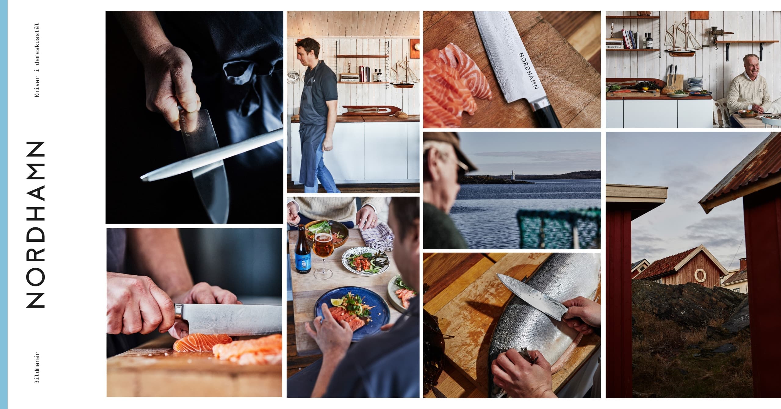 rutnät med bilder från fiskemiljö på Dyrön