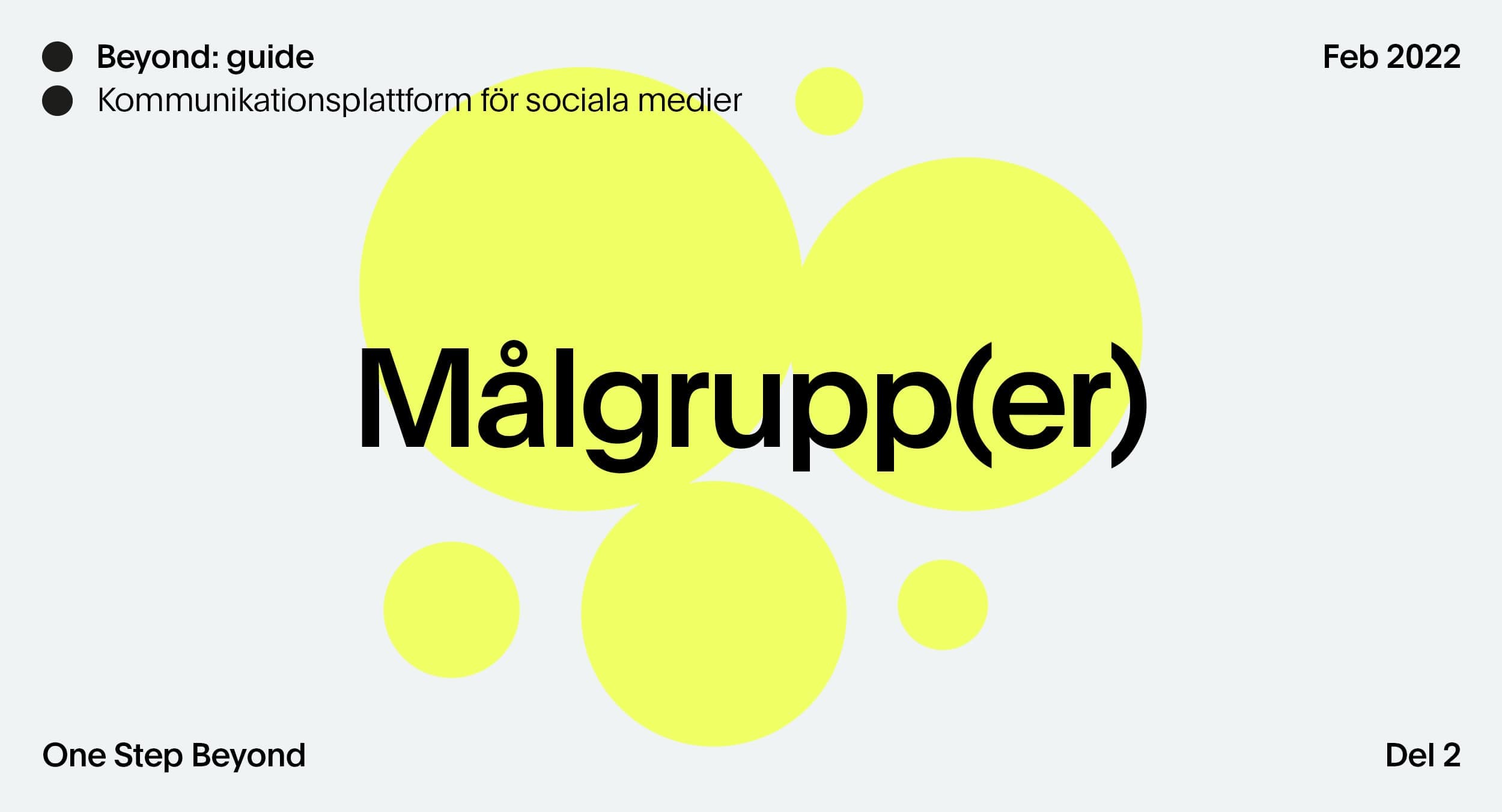 Del 2 av Beyonds guide för kommunikationsplattform för sociala medier, Målgrupp(er)