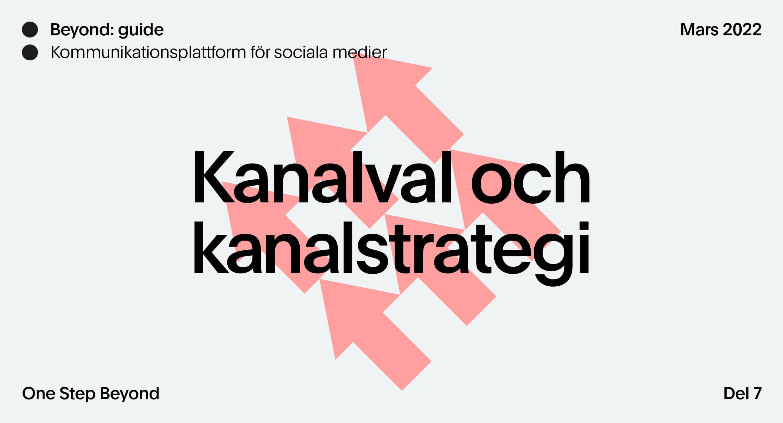 Del 7 av Beyonds guide för kommunikationsplattform för sociala medier, Kanalval och kanalstrategi