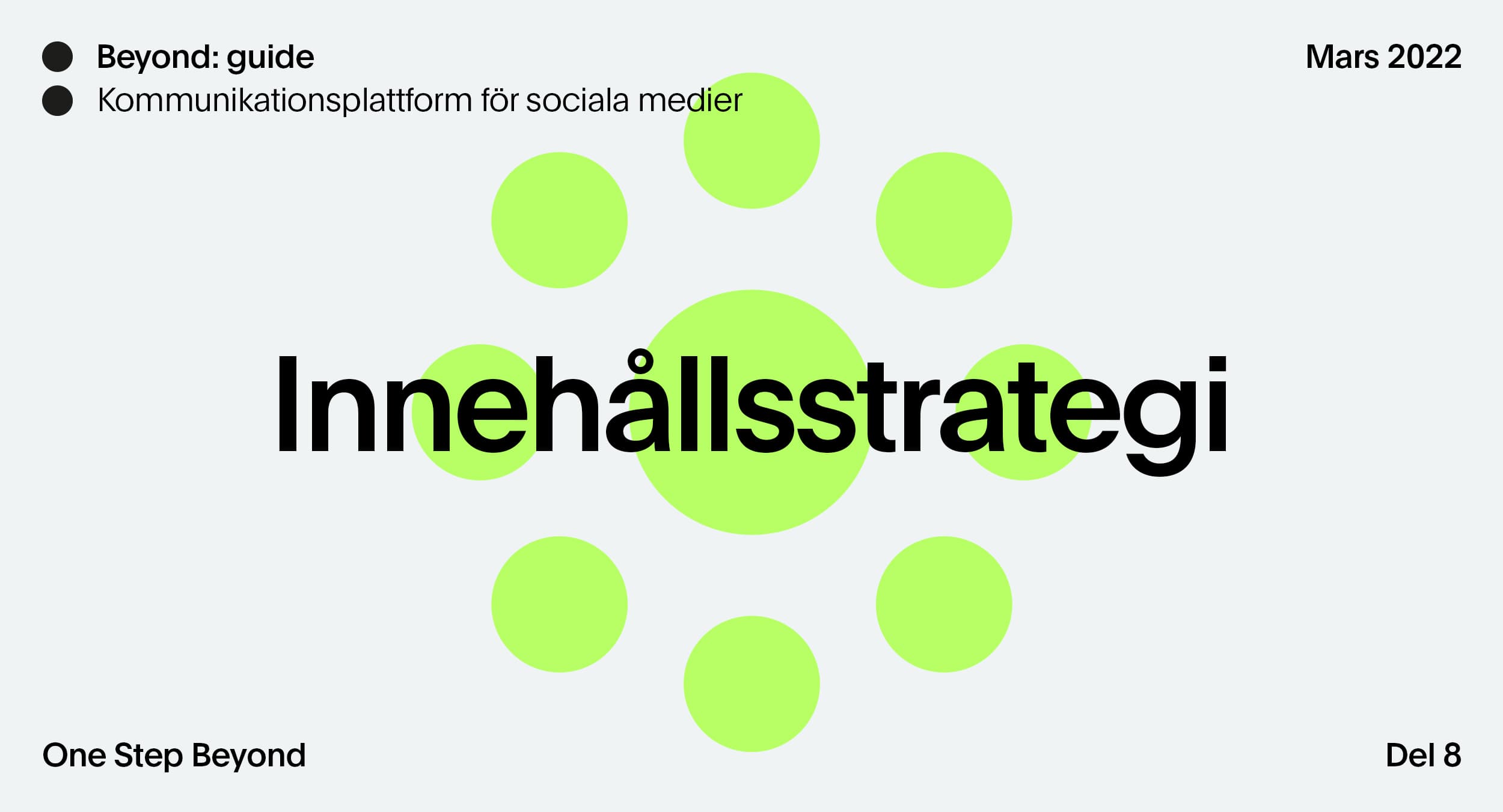 Del 7 av Beyonds guide för kommunikationsplattform för sociala medier, Innehållsstrategi